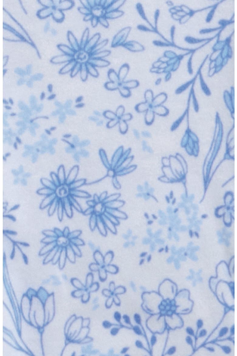 Cotton Floral Bodysuit, Leggings & Headband Set, Alternate, color, BLUE FLORAL