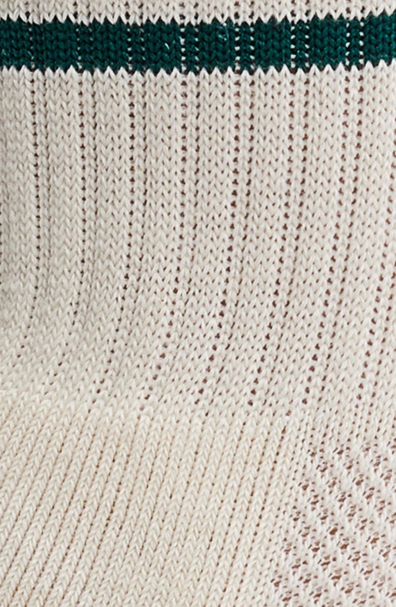 Le Bon Shoppe Girlfriend Stripe Cotton Blend Quarter Socks, Alternate, color, Egret