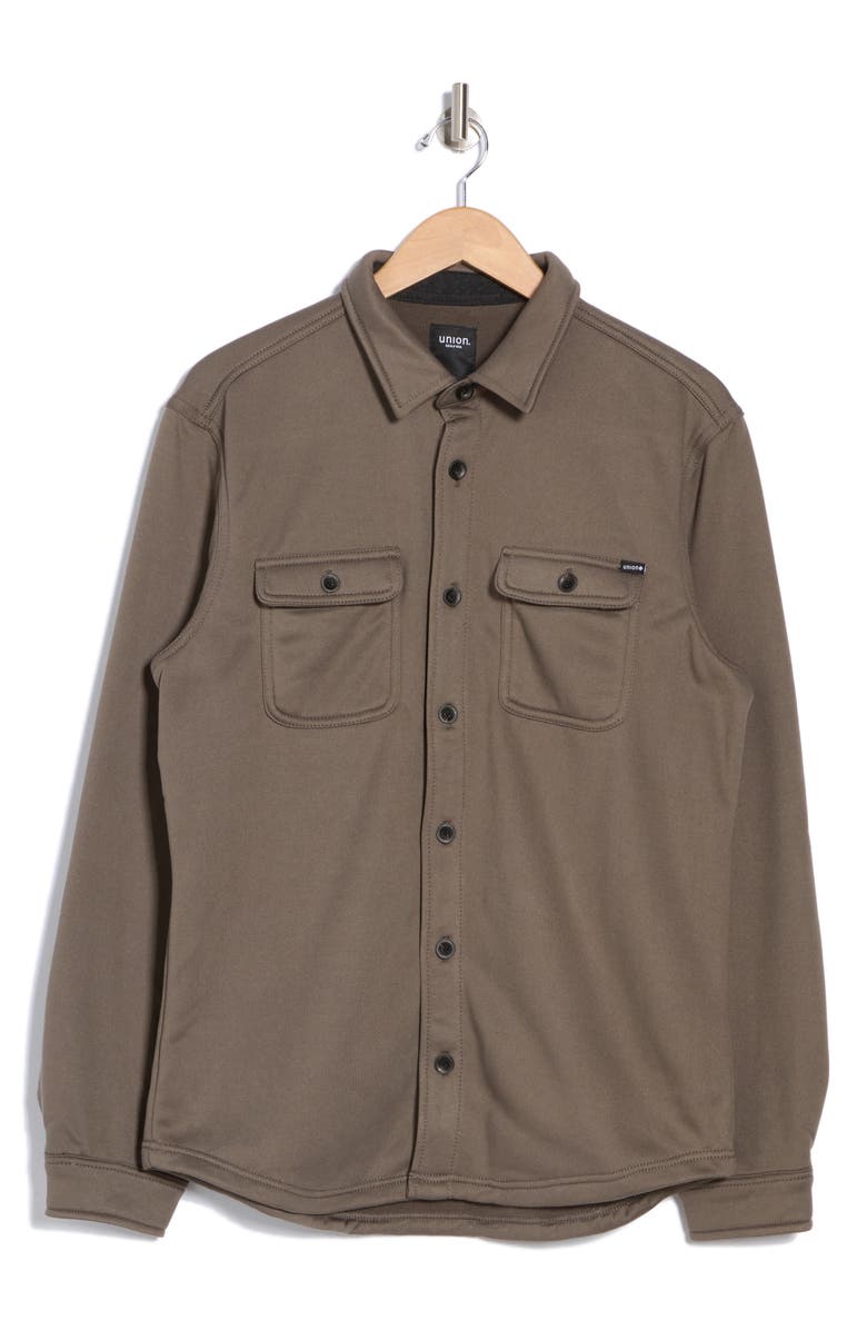 Union Alpental Microfleece Shirt Jacket, Alternate, color, Antler