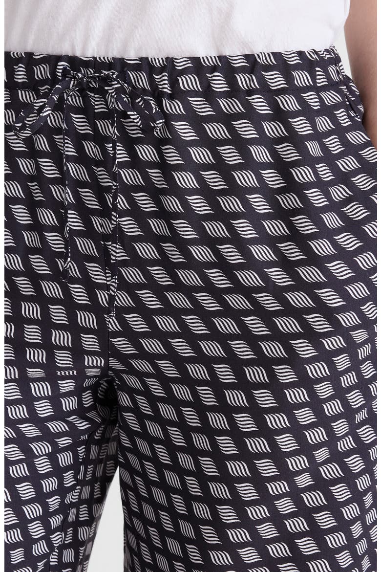 Print Pull-On Satin Pants, Alternate, color, CLASSIC NAVY