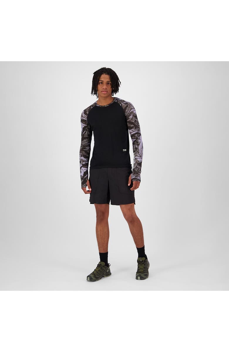 Mons Royale Temple Merino Long-Sleeve Shirt - Men's, Alternate, color, Rock Camo/Black