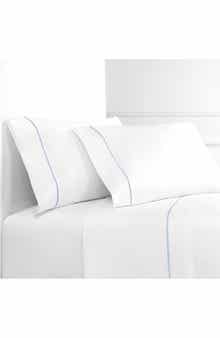MELANGE HOME Marrow Stripe Cotton Percale Duvet Set