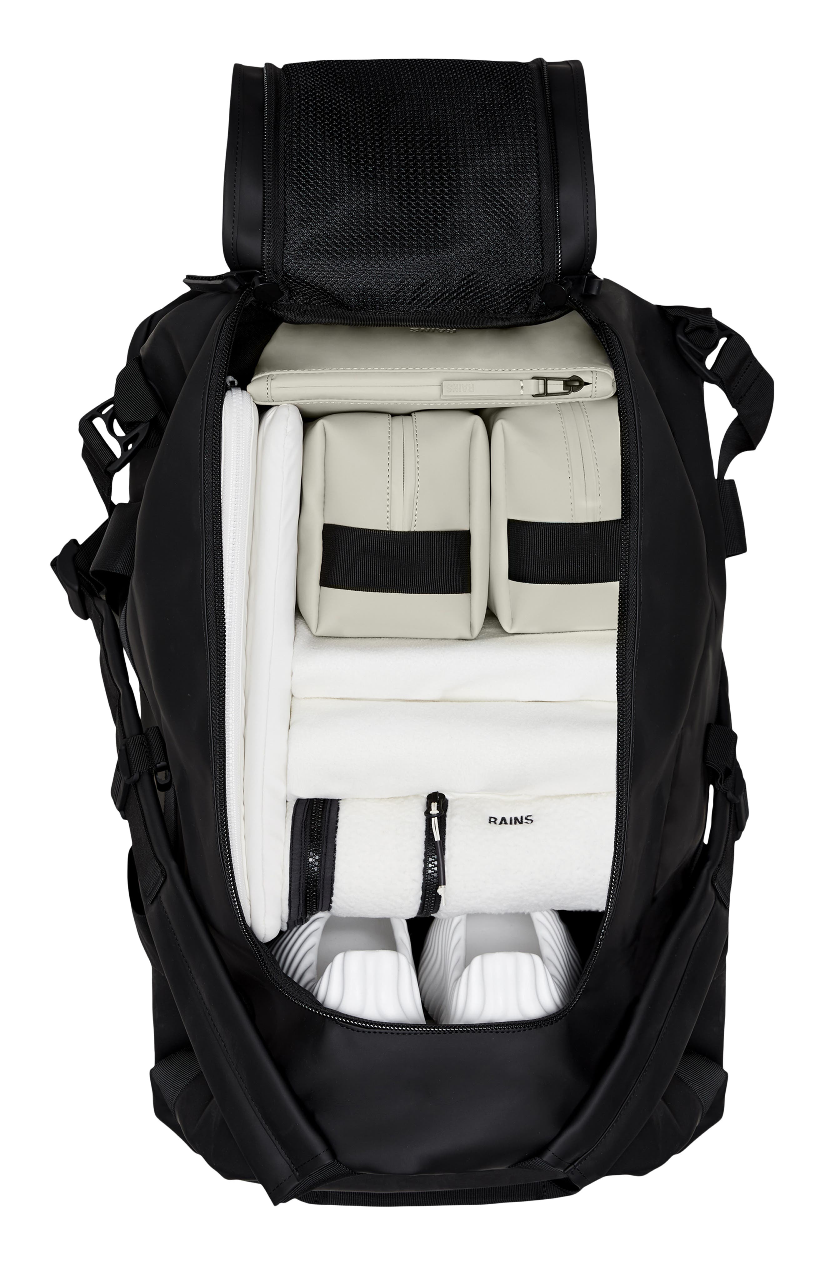 Rains Small Texel Waterproof Duffle Backpack, Alternate, color, 