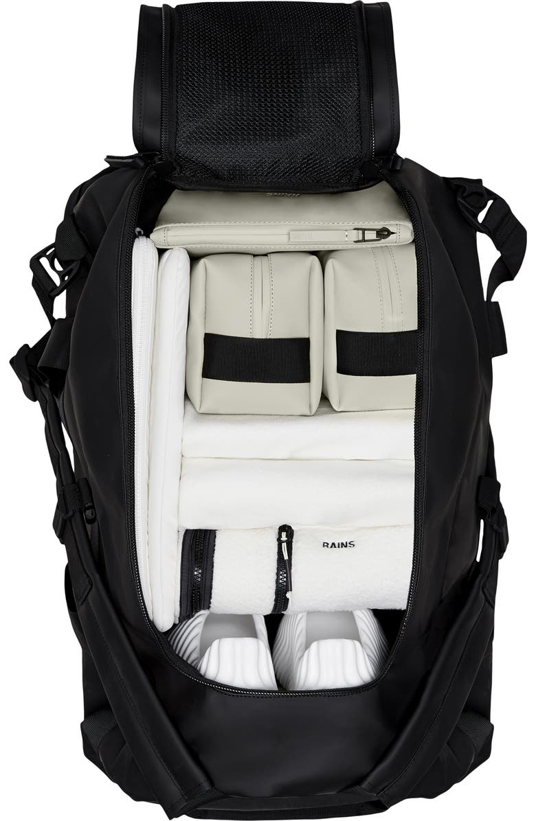 Rains Small Texel Waterproof Duffle Backpack, Alternate, color,