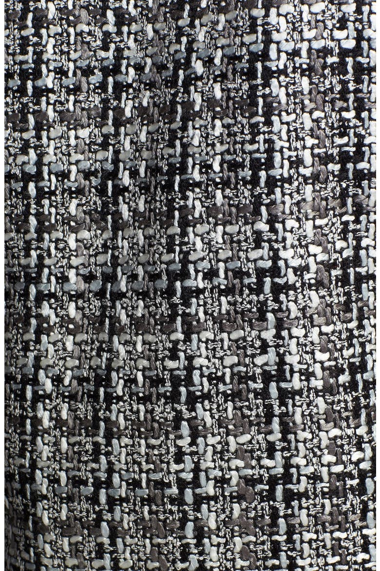 'Ruby' Colorblock Faux Leather Trim Tweed Jacket, Alternate, color, BLACK MULTI