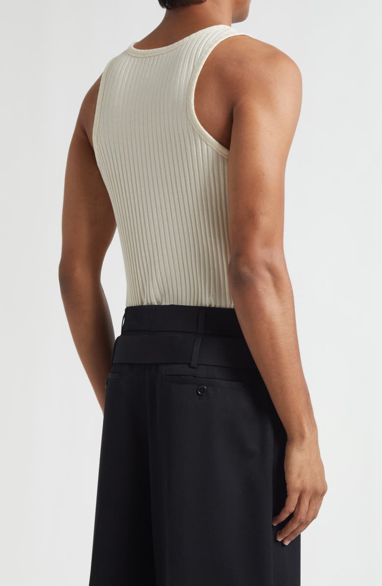 Simone Rocha Ribbon Daisy Ribbed Tank, Alternate, color,