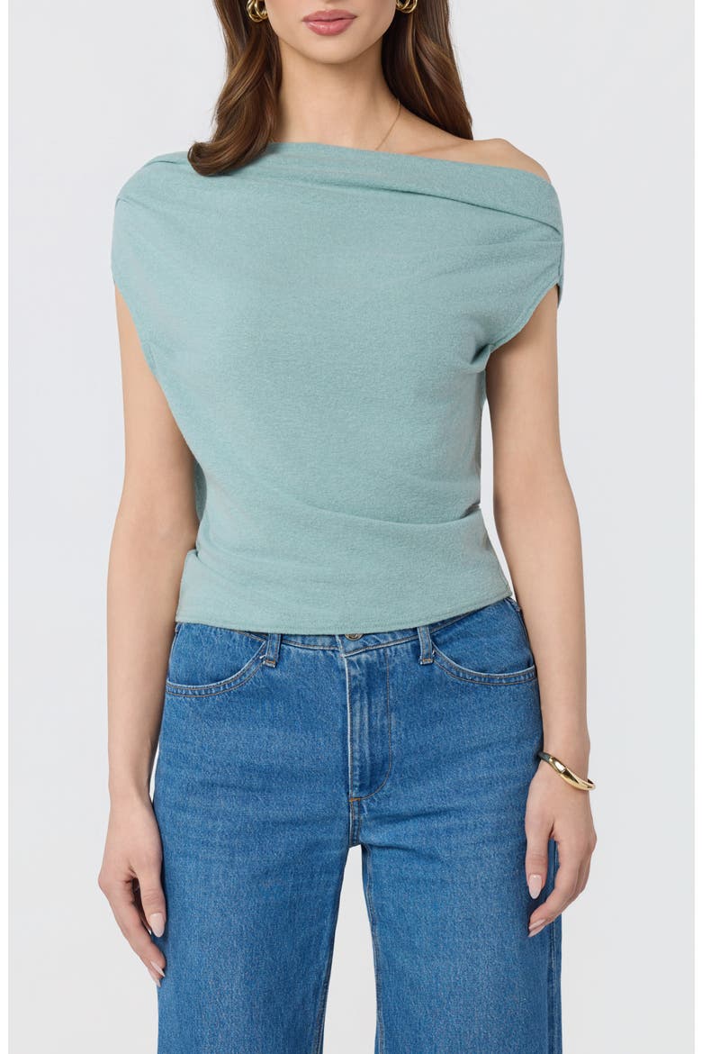 Off the Shoulder Knit Top, Main, color, SEAFOAM