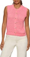 Sanctuary Cotton Pointelle Sleeveless Sweater