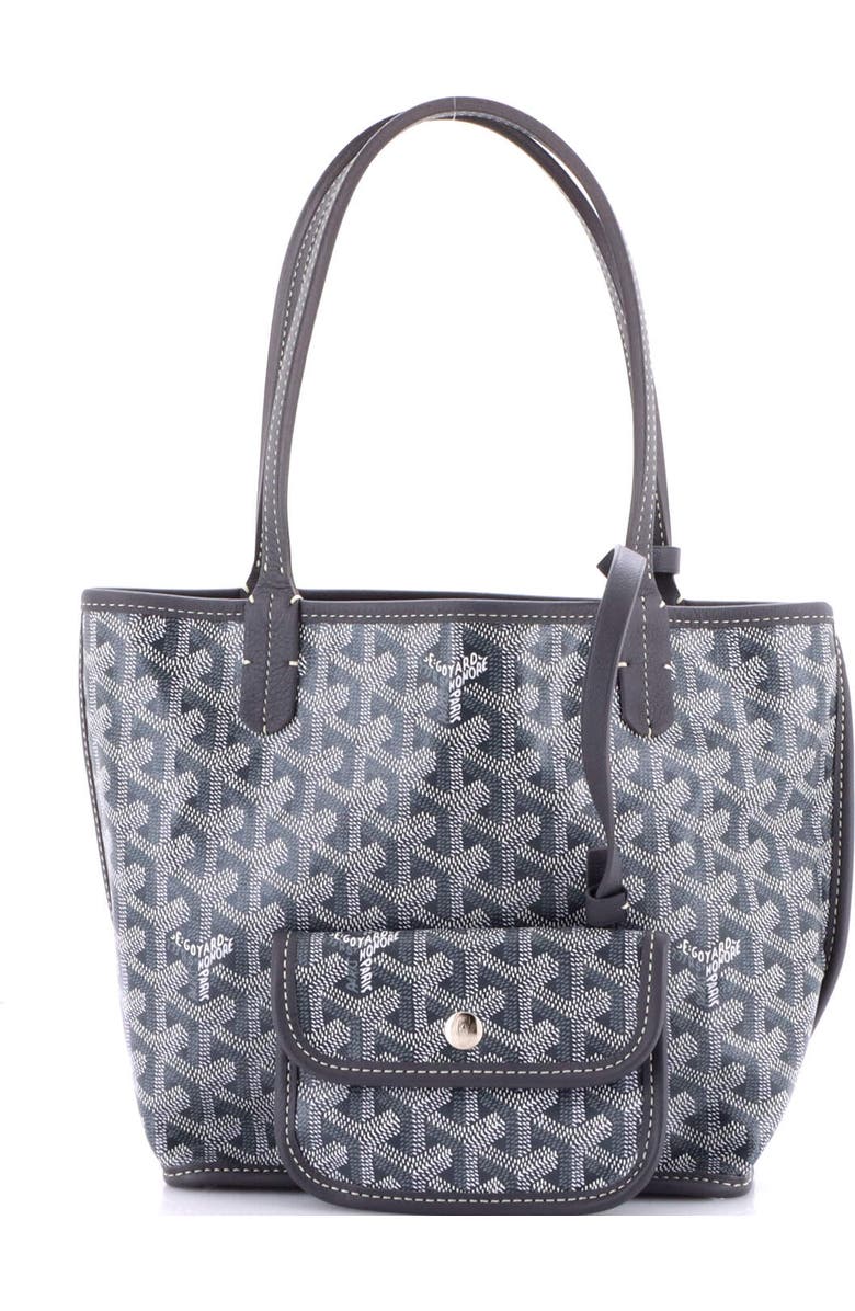 Pre-Owned Goyard Anjou Reversible Tote Coated Canvas Mini, Alternate, color, Gray
