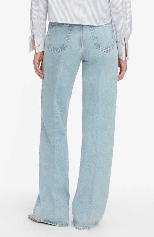 Frame The Collegiate Super High Waist Wide Leg Jeans In Blue