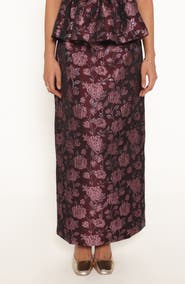 Petal & Pup Allegro Floral Brocade Column Skirt