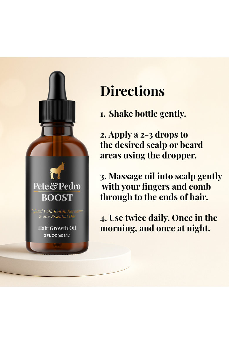 Boost Hair & Beard Growth Strengthening Serum With Biotin & Rosemary, Alternate, color, Brown