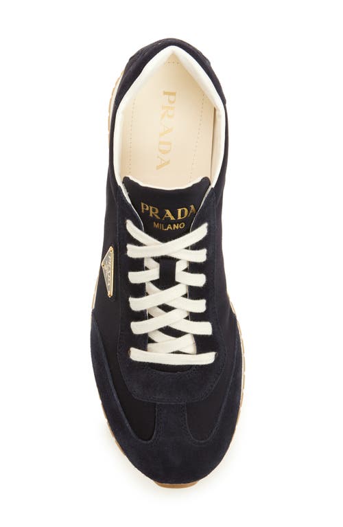 Prada Rank Sneaker In Black