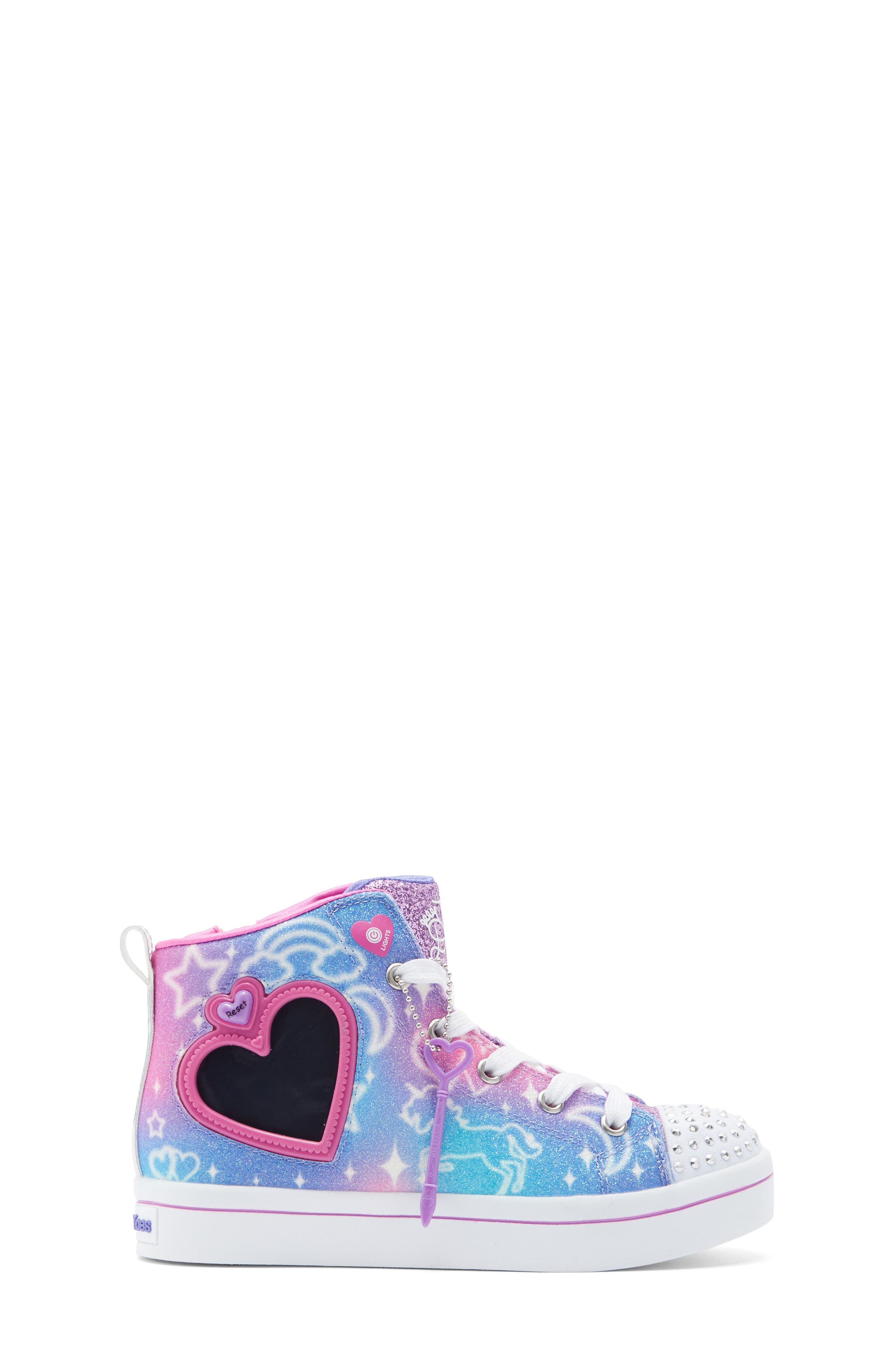 SKECHERS Kids' Twi-Lites 2.0 Light-Up High Top Sneaker, Alternate, color, Pink