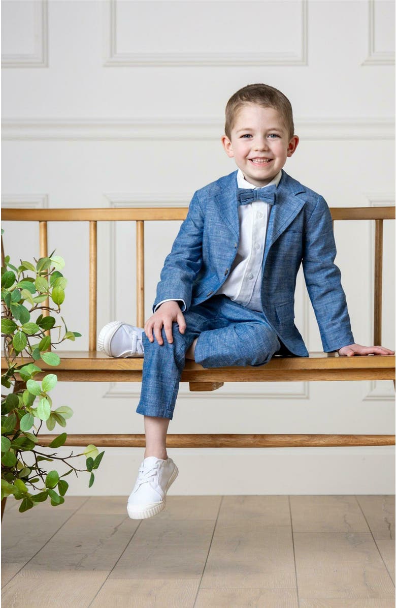 Hope & Henry Boys' Organic Chambray Suit Pant, Kids, Alternate, color, 
