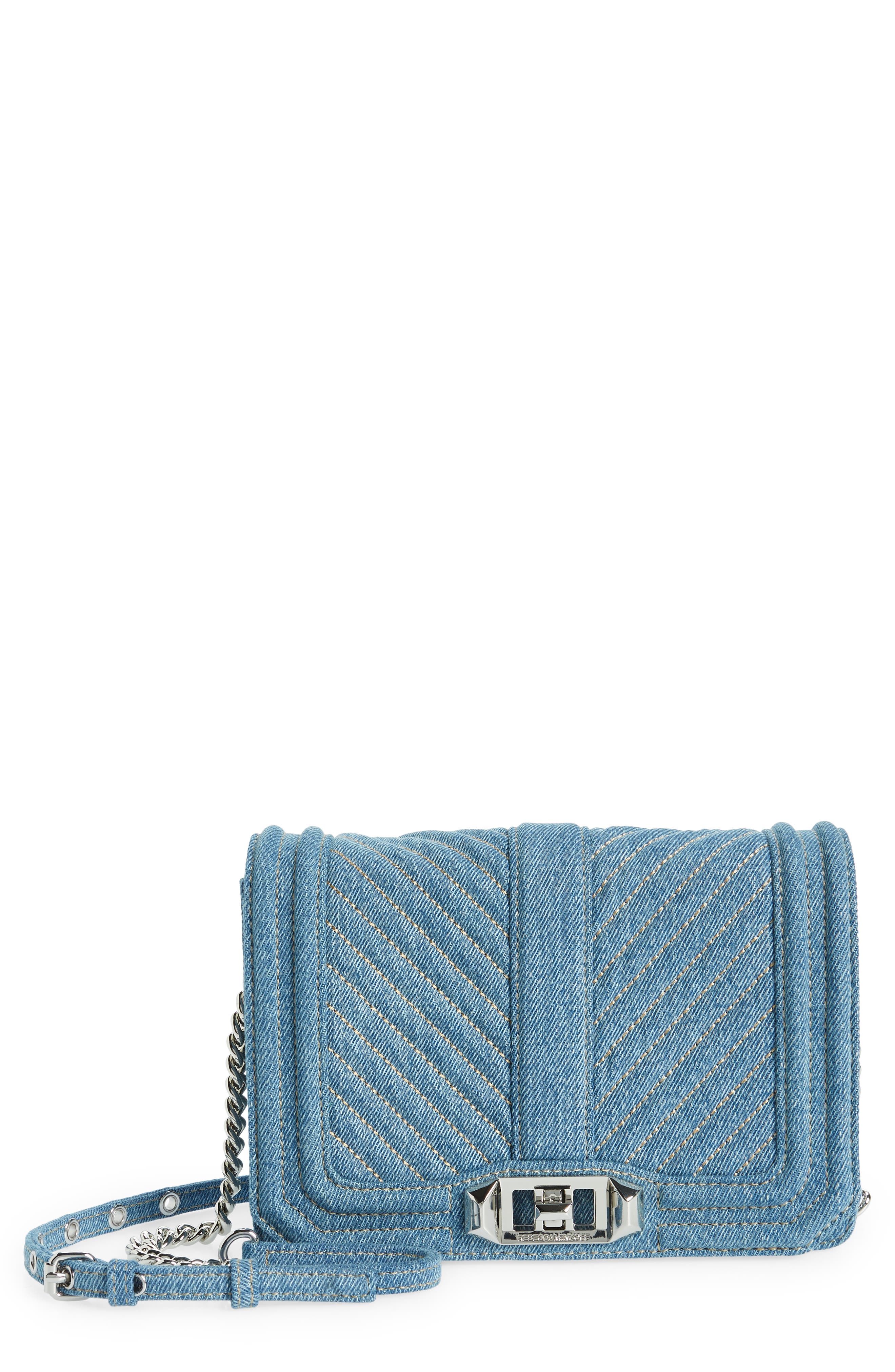 Rebecca Minkoff Small Chevron Quilted Love Crossbody Bag, Main, color, 