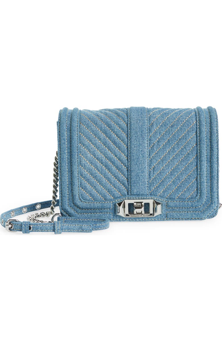 Rebecca Minkoff Small Chevron Quilted Love Crossbody Bag, Main, color,