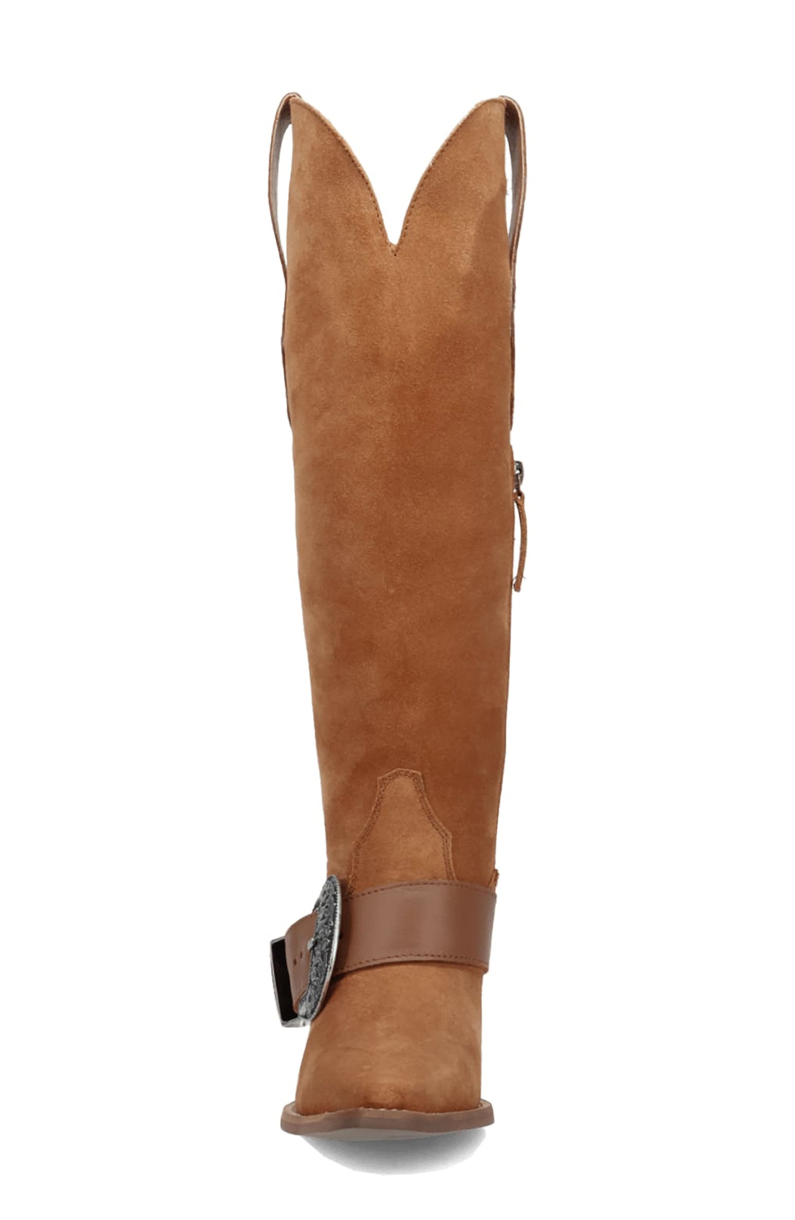 Yeehottie Over the Knee Western Boot, Alternate, color, CAMEL