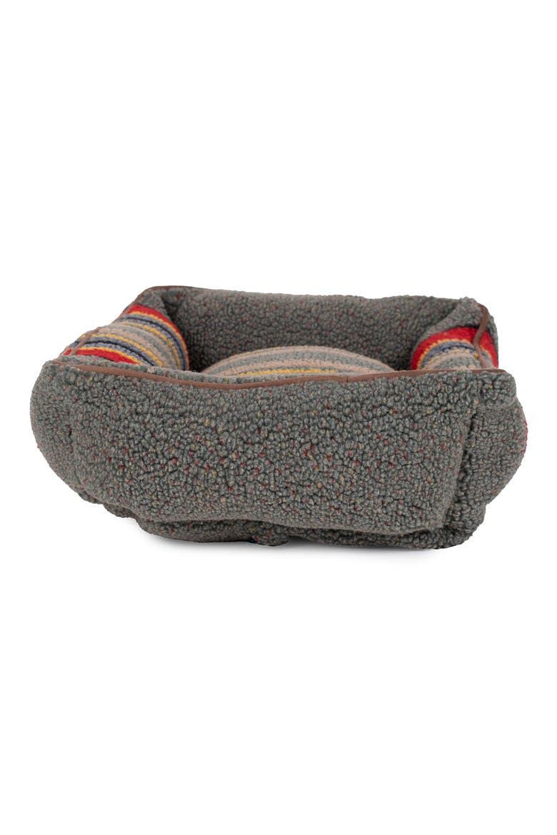 Vintage Camp Fleece Kuddler Pet Bed, Alternate, color, GREEN HEATHER