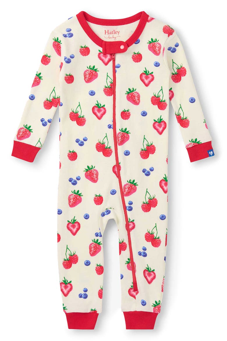 Summer Berries Organic Cotton Romper, Main, color, CAMI LACE