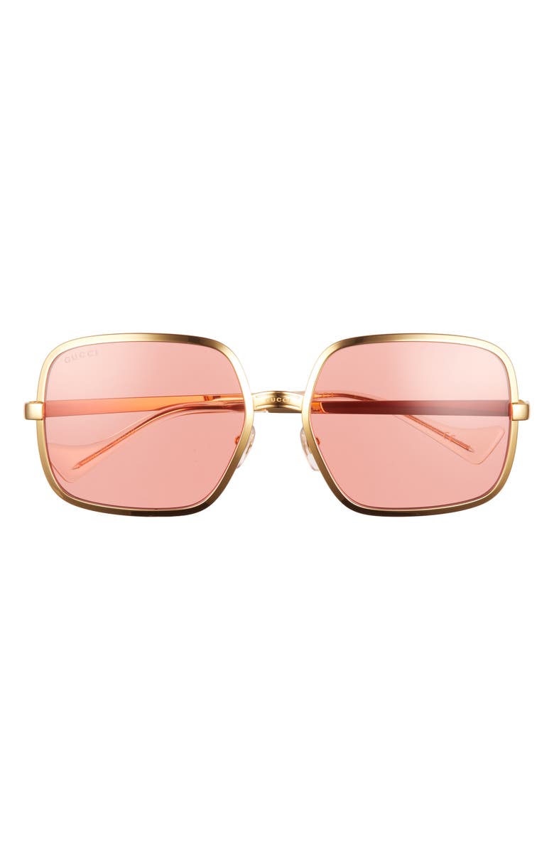 Gucci 60mm Square Sunglasses, Main, color, 