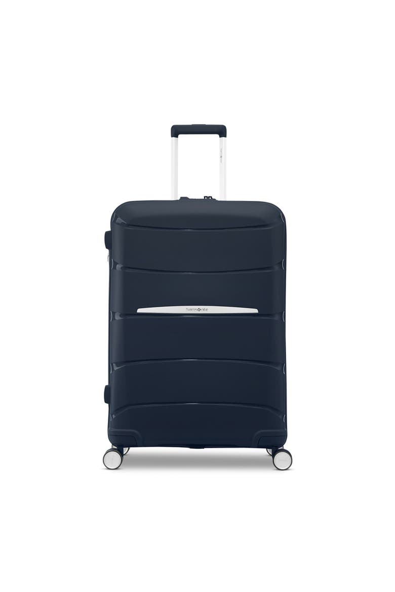Outline Pro 24" Medium Checked Spinner Luggage, Main, color, Midnight Blue