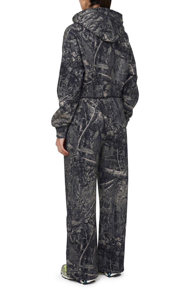 Good For Nothing Woodland Blackout Camo Crop Zip Hoodie, Alternate, color, Camo