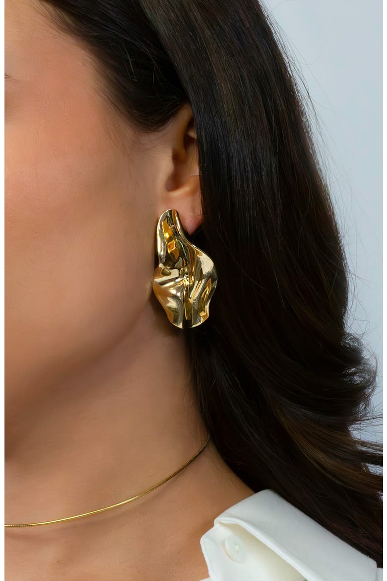 Jules Wave Earrings, Alternate, color, GOLD