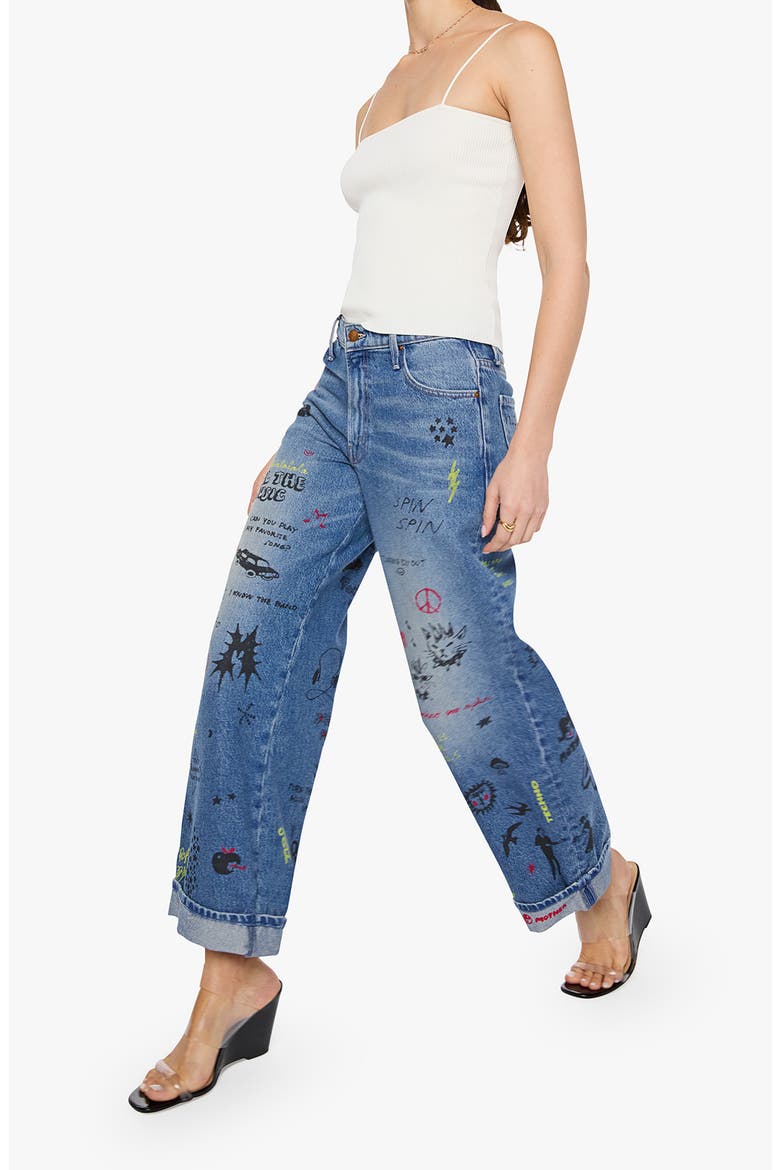 The Smoothie Flood Cuff High Waist Wide Leg Jeans, Alternate, color, TOOTSIE