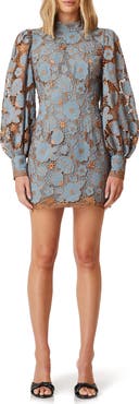 Elliatt Jasmine Floral Embroidered Lace Long Sleeve Minidress