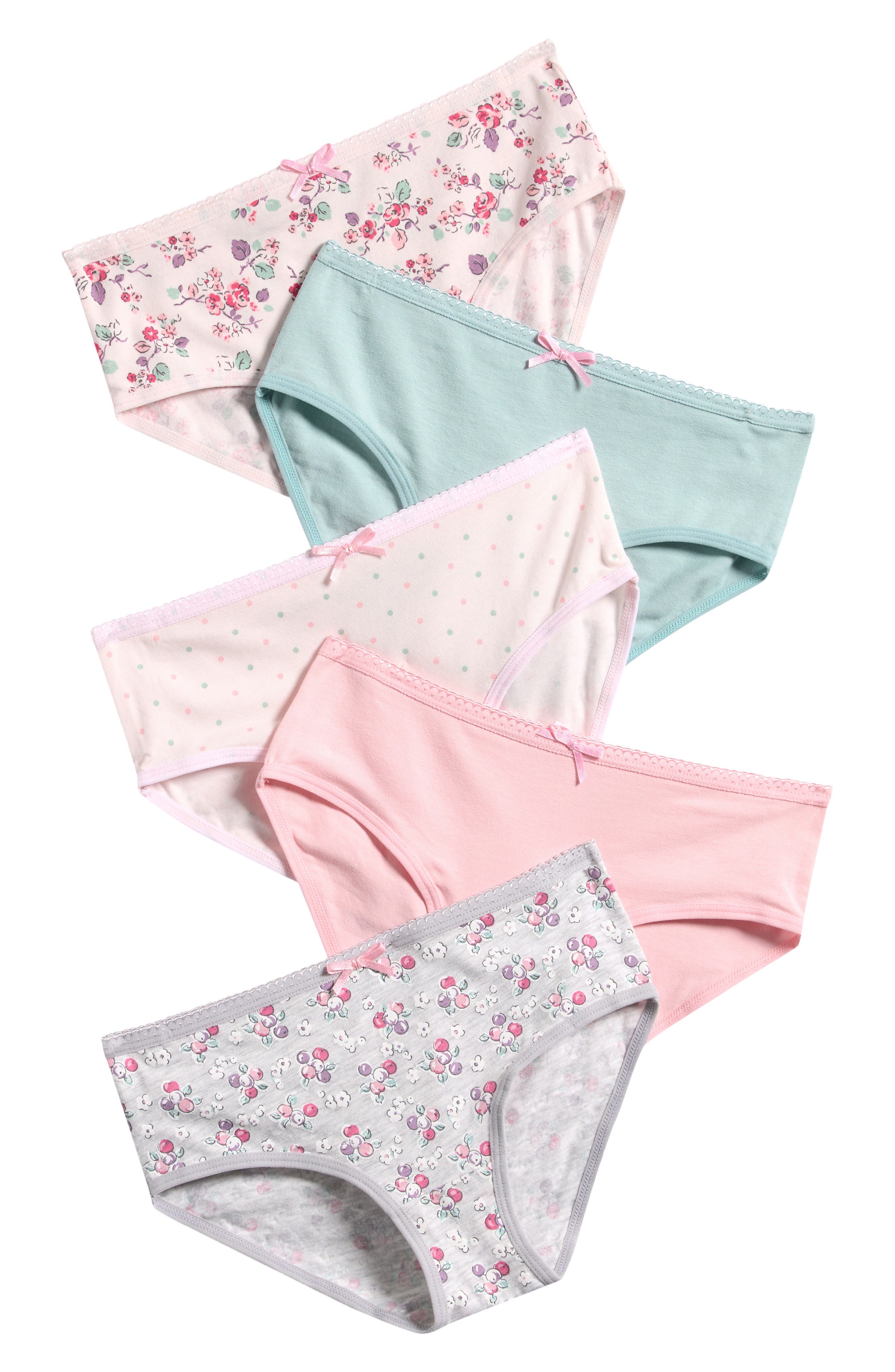 Kids' 5-Pack Cotton Blend Hipster Briefs