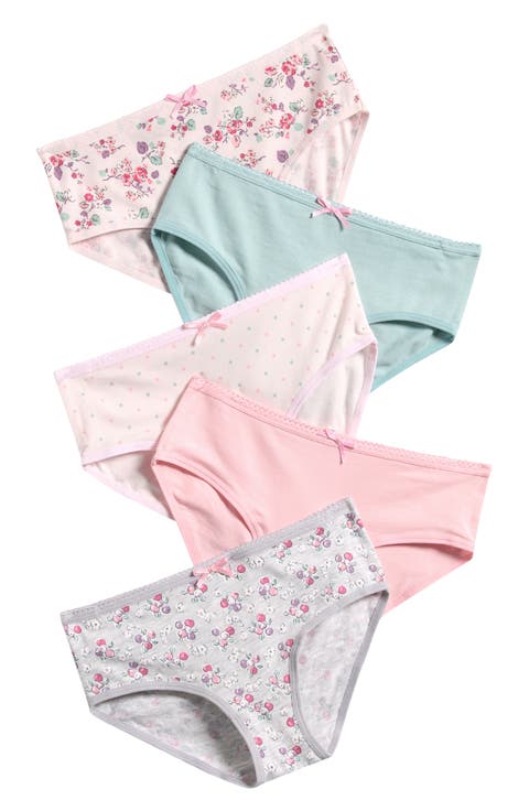 Kids' 5-Pack Cotton Blend Hipster Briefs