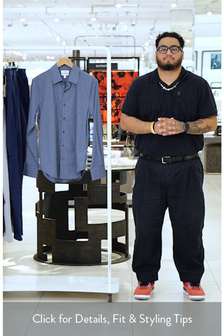 Tech Slim Fit Plaid Performance Button-Up Shirt video