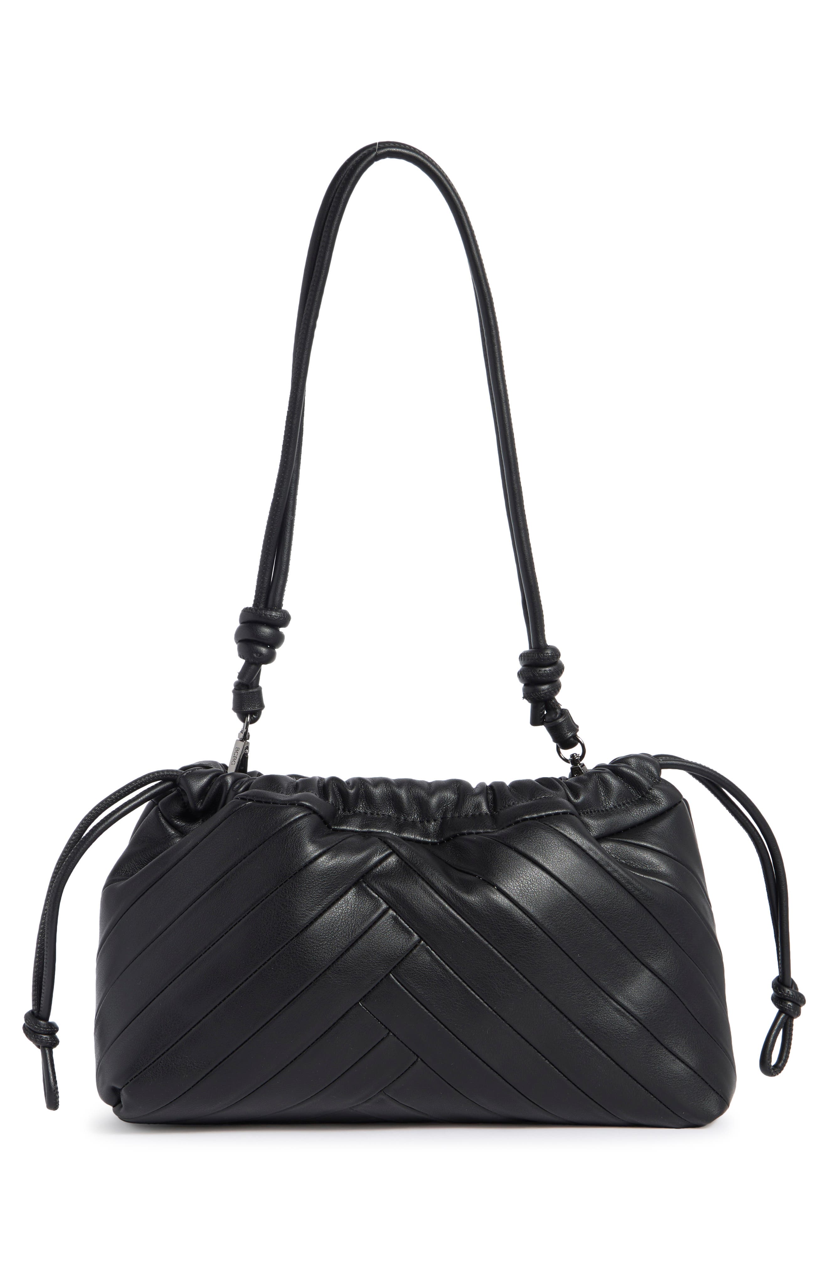 BCBG Drawstring Crossbody Bag, Alternate, color, Black