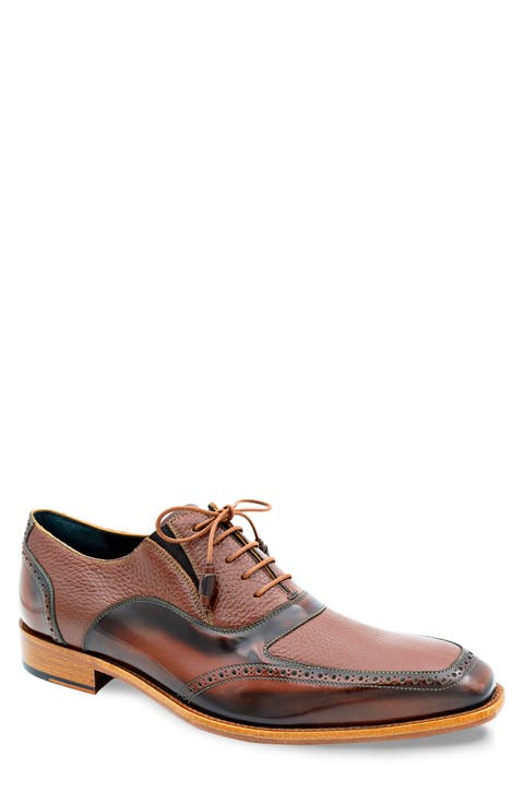 Brogue Apron Toe Oxford (Men)
