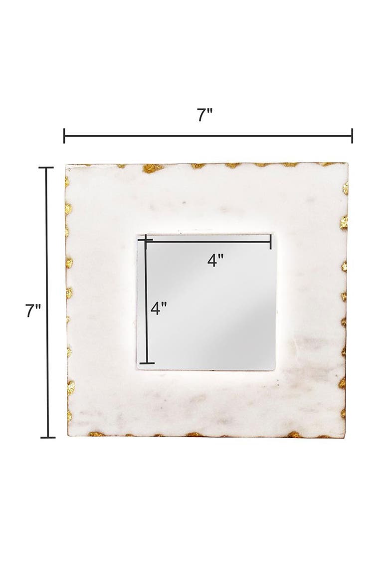 Claire Marble 4" x 4" Picture Frame, Alternate, color, WHITE