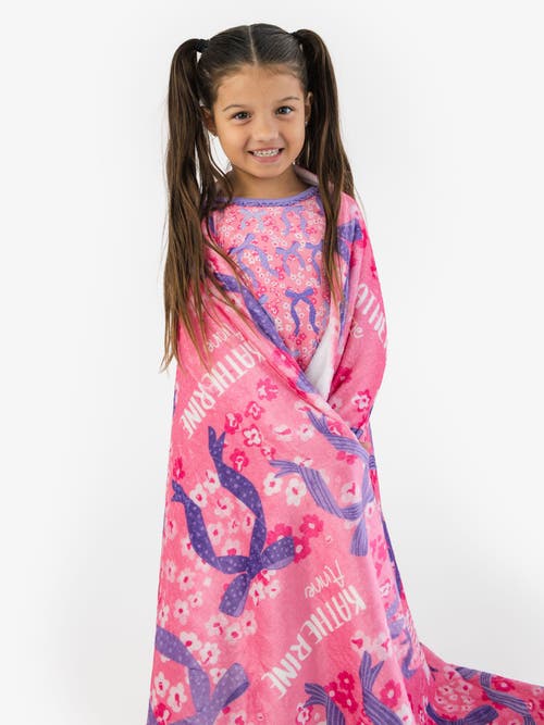 Rufflebutts Girls Softsnooze Ruffle Long Sleeve Pajama Set In Pink