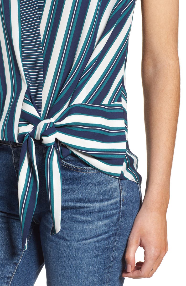 Trouvé Stripe Wrap Top, Alternate, color,