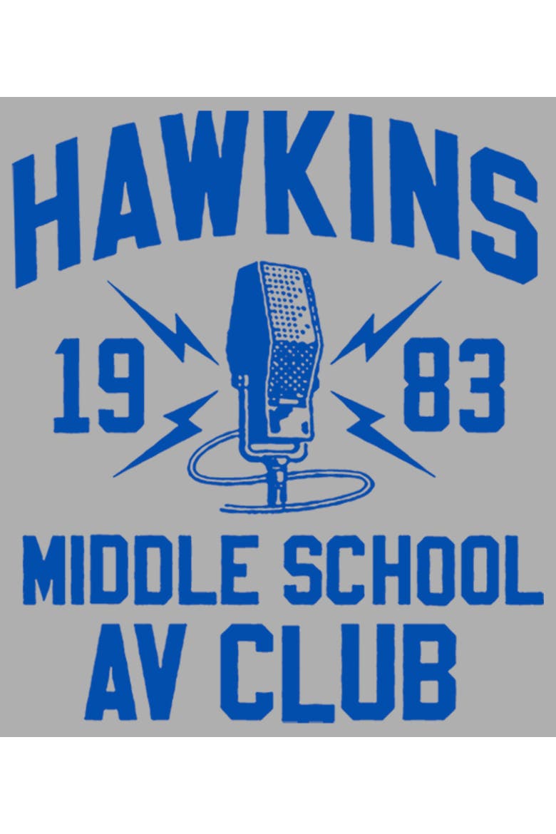 Boy's Stranger Things Hawkins AV Club 1983  Graphic T-Shirt, Alternate, color, Athletic Heather