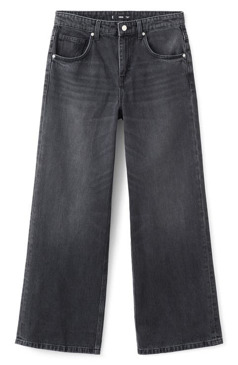Low Rise Wide Leg Jeans
