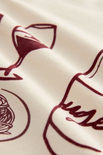 Red Wine Flocked Sweatshirt
