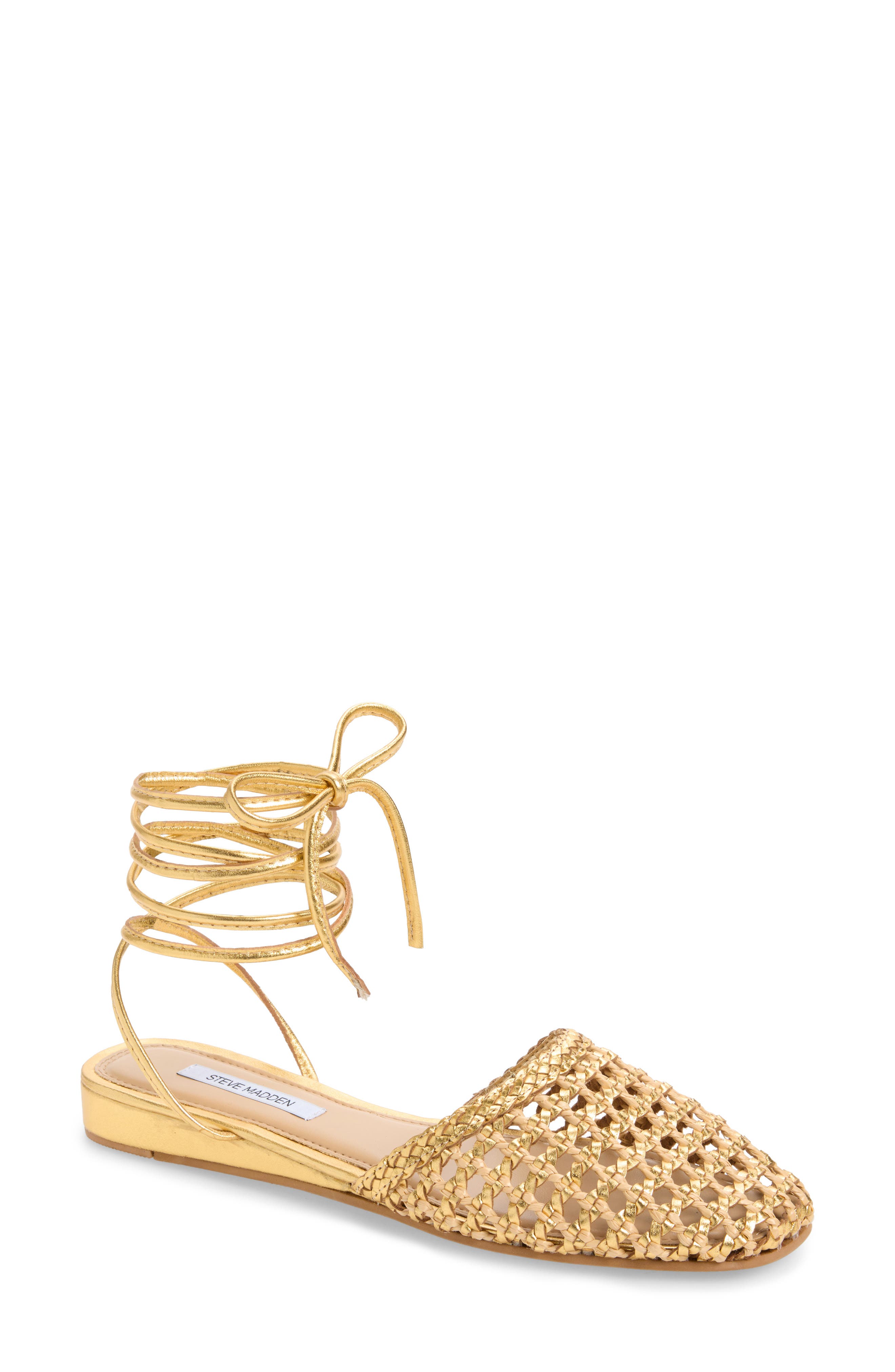 Flutter Wraparound Ankle Sandal, Main, color, NATURAL/GOLD