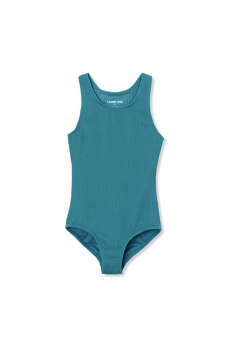 Lands' End Girls Chlorine Resistant Racerback One Piece Swimsuit, Alternate, color, 