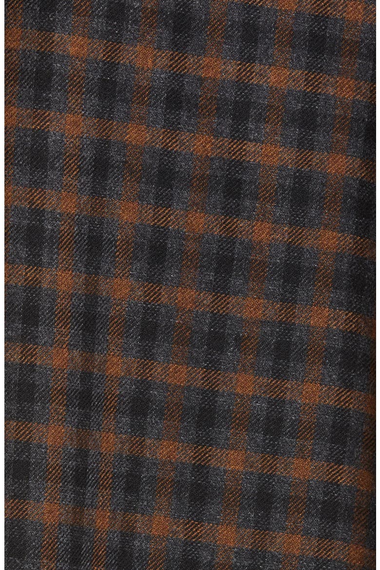 Drape Front Check Plaid Skirt, Alternate, color, MAHOGANY