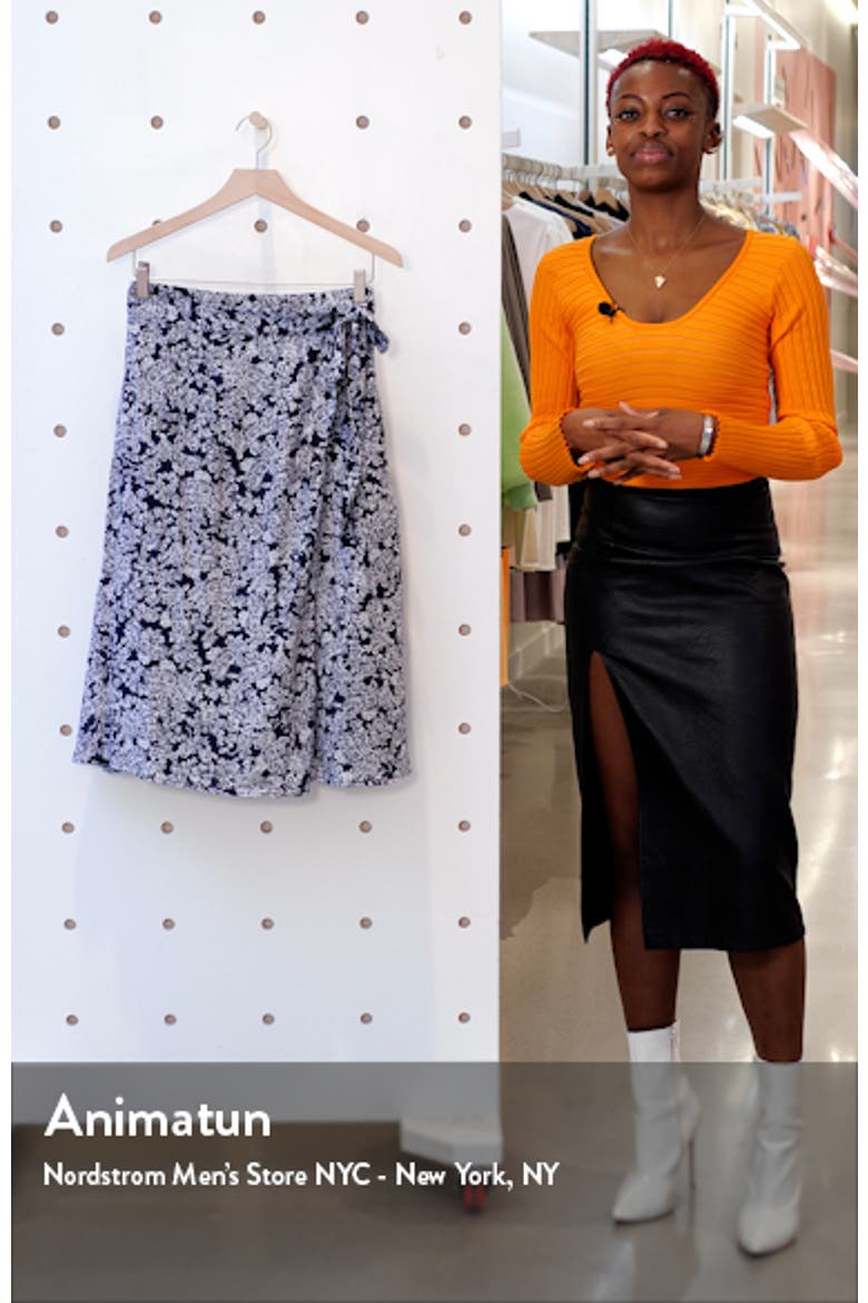 Faux Wrap Midi Skirt video