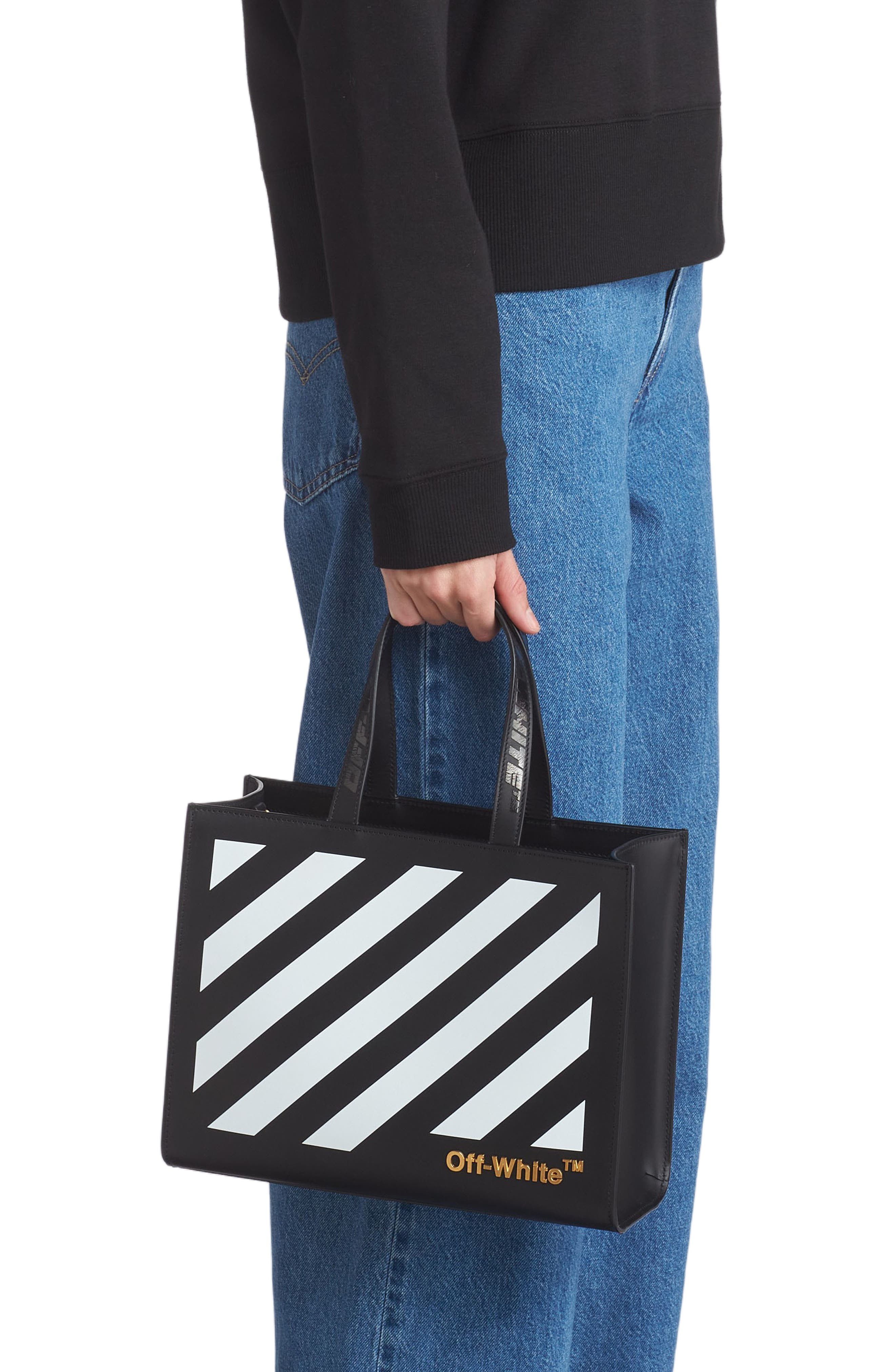Off-White Diag 28 Hybrid Shopper/Tote Bag, Alternate, color, 