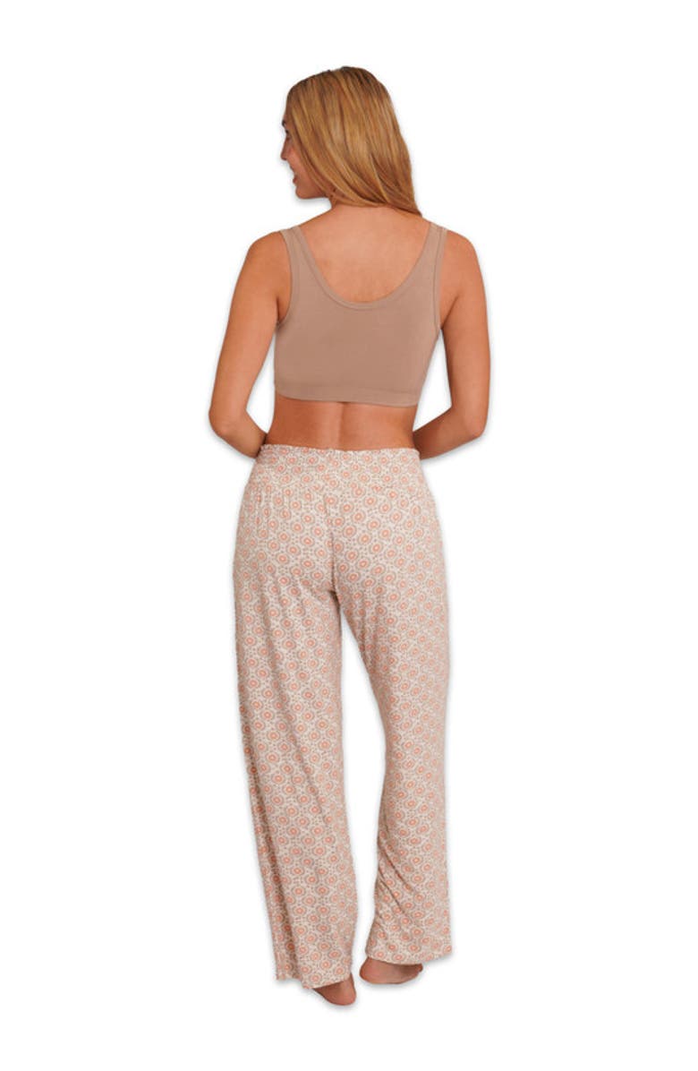 Everly Grey Paisley During & After 3-Piece Maternity/Nursing Sleep Bras, Alternate, color, Latte