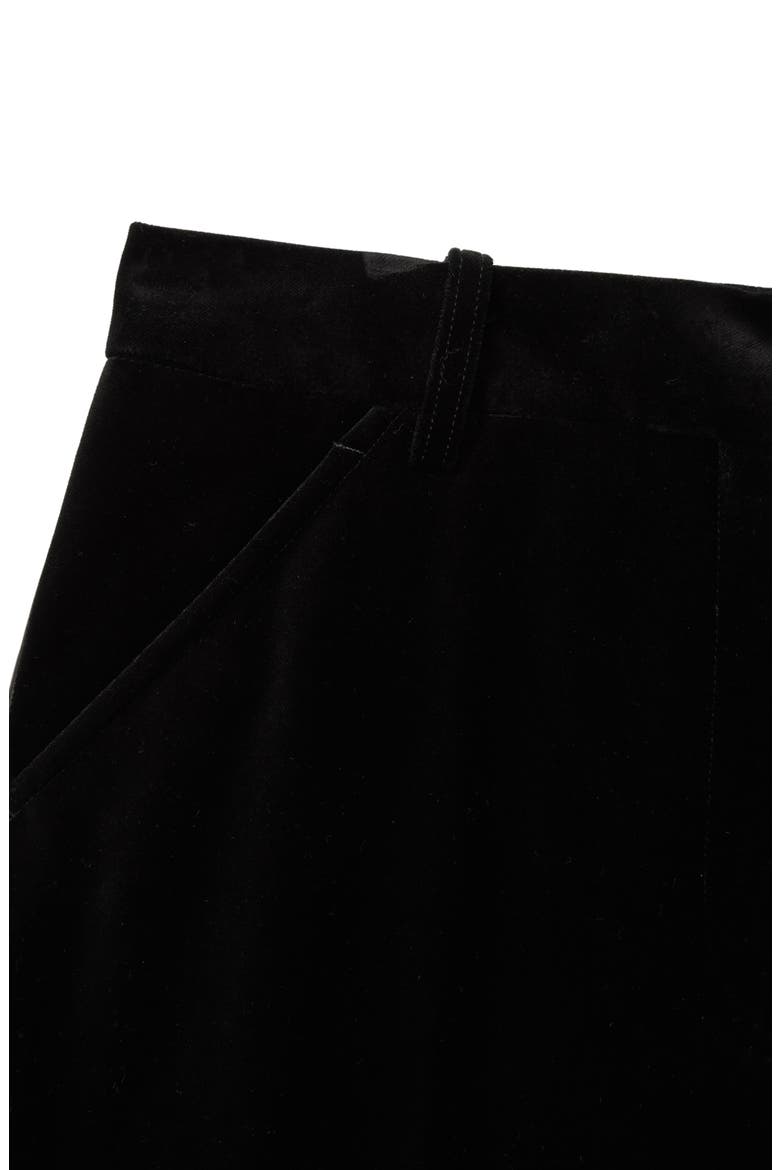 Parisa Cotton Velveteen Pants, Alternate, color, BLACK