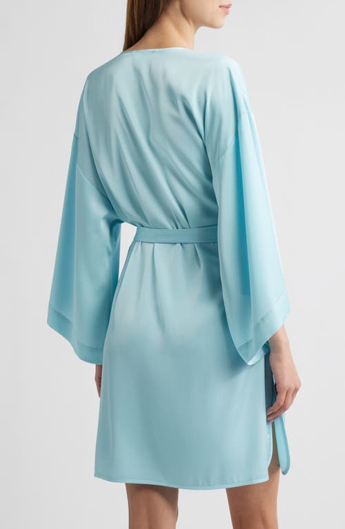 Open Edit Get Ready With Me Satin Robe In Blue Aqua