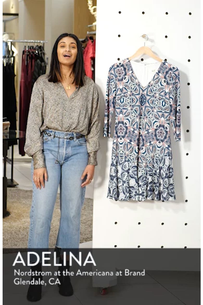 Print Knit A-Line Minidress video